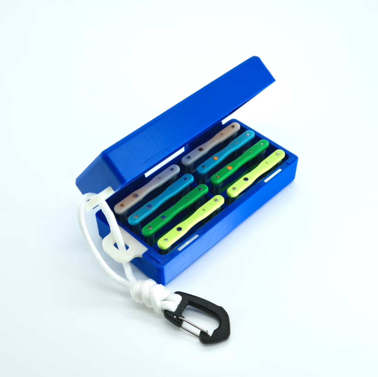 Compact 3D Printed Rig Organizer – 8-Rig Storage for Micro Fishing