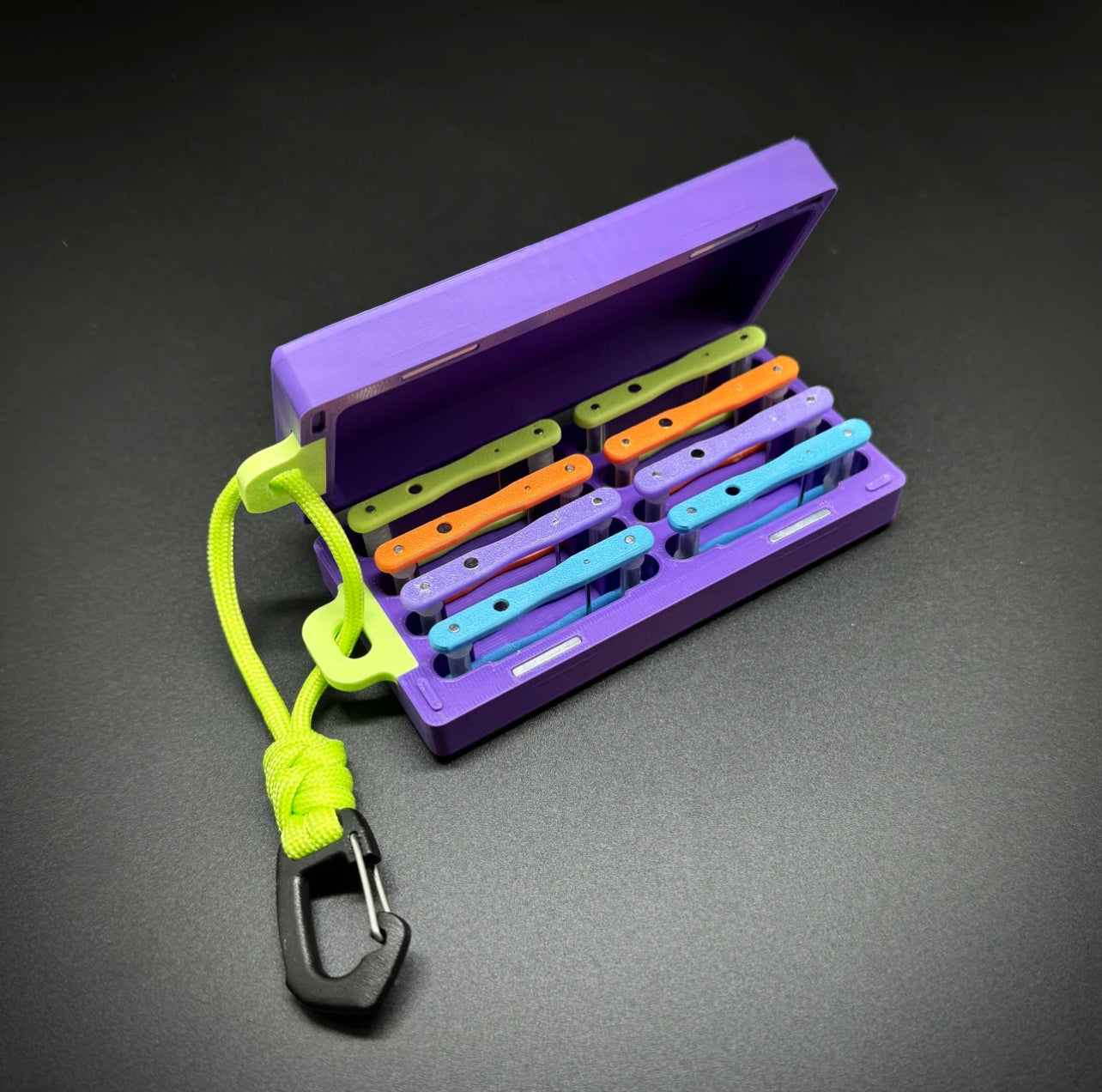 Compact 3D Printed Rig Organizer – 8-Rig Storage for Micro Fishing