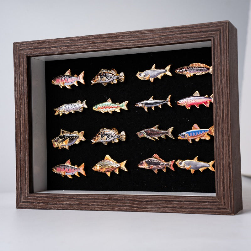 Fishing Fish Enamel Pin - Fisherman Hat & Lapel Badge - Fishing Lover Gift