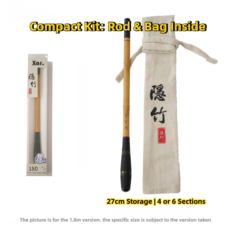 Bamboo-Style Micro Fishing Rod Portable Stream Pole for Small Fish Bamboo-Style Micro Fishing Rod Portable Stream Pole for Small Fish