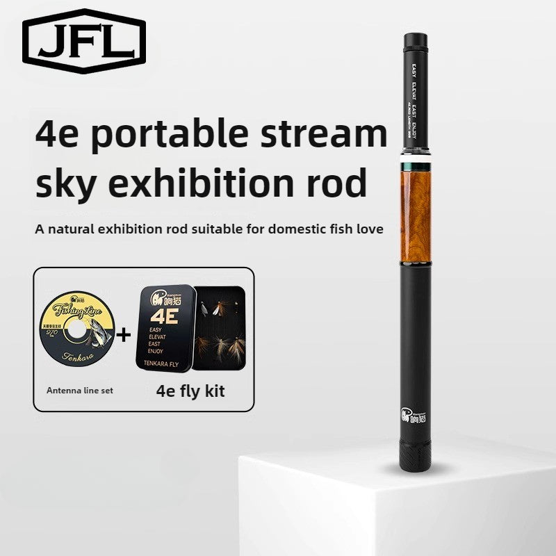 4E Tenkara Pole, Outdoor, Lightweight, Portable, Short Section, Stream, Tenkara Pole