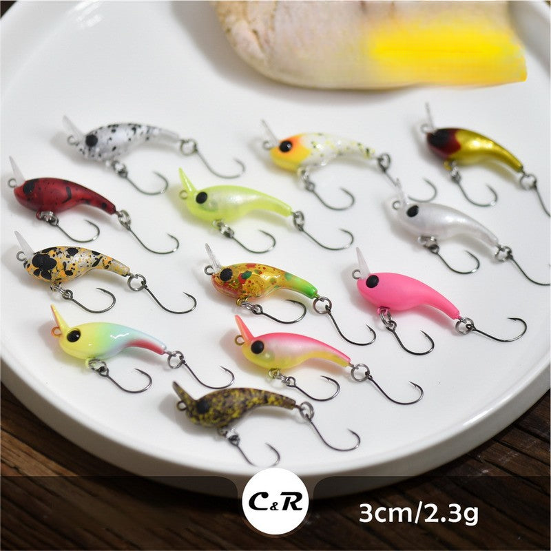 best rainbow trout lures for streams 3cm2.3g Japanese wave-chasing water surface system micro-object Mino s
