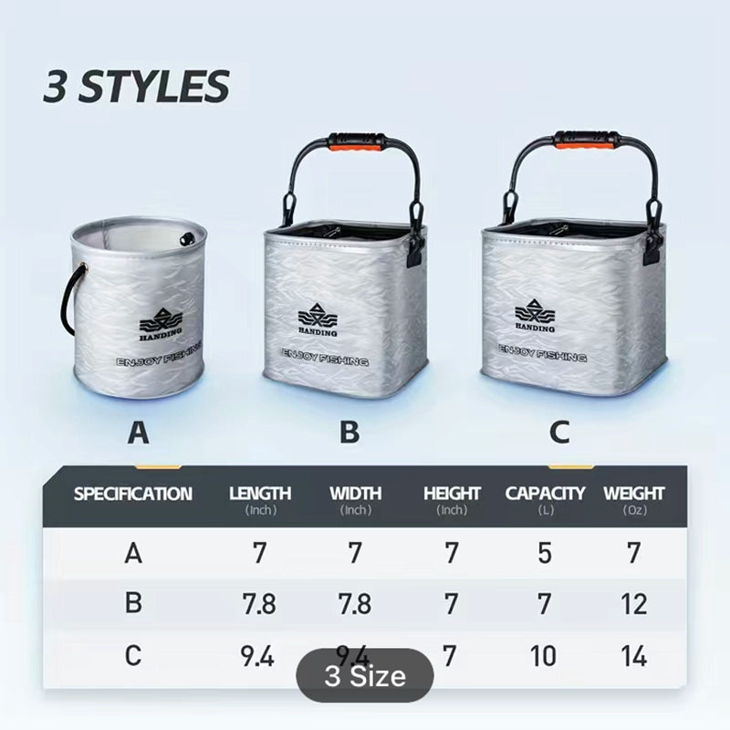 Fishing Bucket 10L Portable Fishing Water Pail
