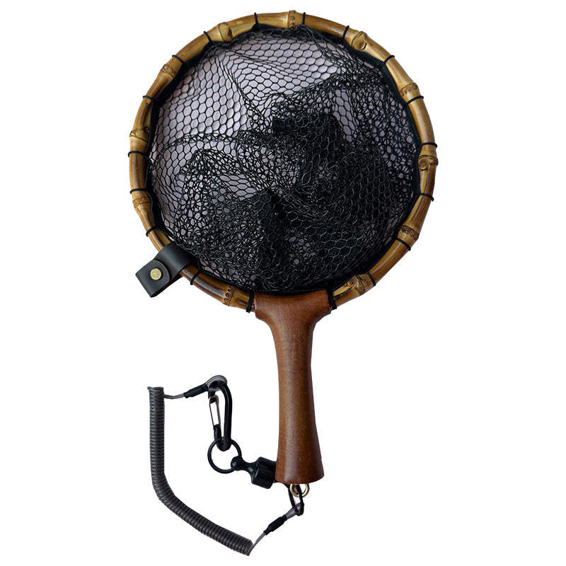 Portable handmade bamboo whip microfishing small net