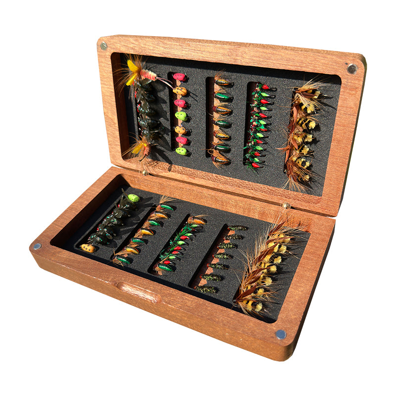 Sold Wood Fly Hook Storage Box