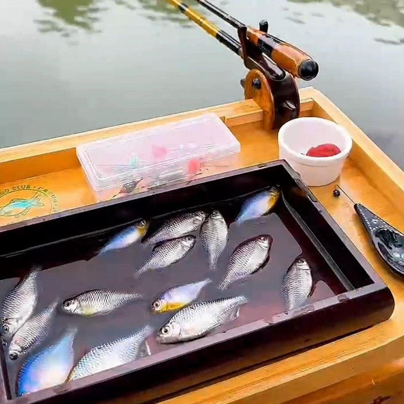 Mini baby elephant Wanli, solid wood battery micro fishing bracket