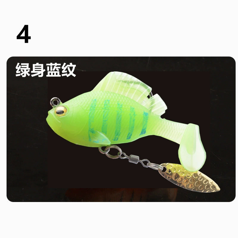 Long-Cast Soft Lure with Hidden Hook – Anti-Snag T-Tail Swimbait