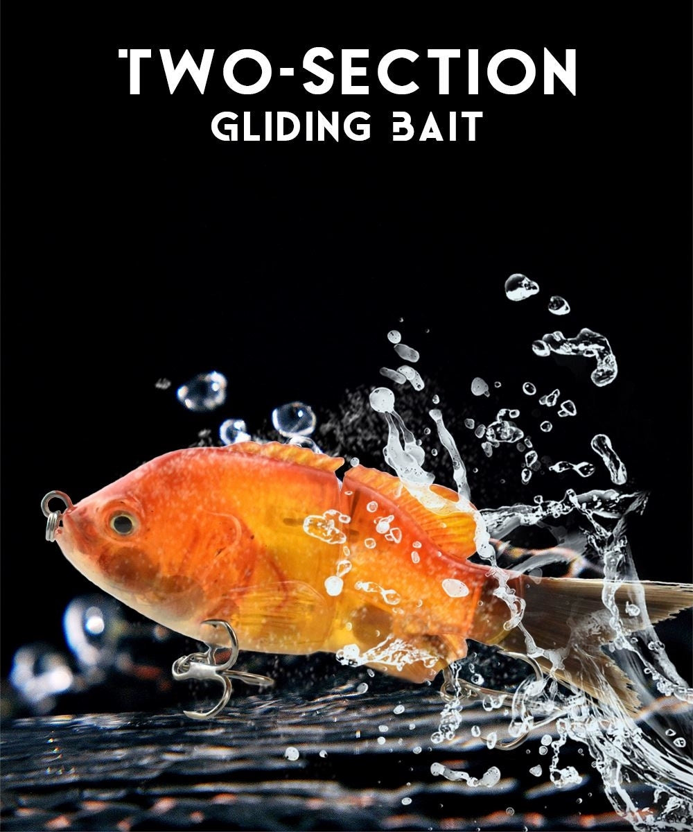 Sunfish Lure bait, 2 knobby fish, built-in noise bait