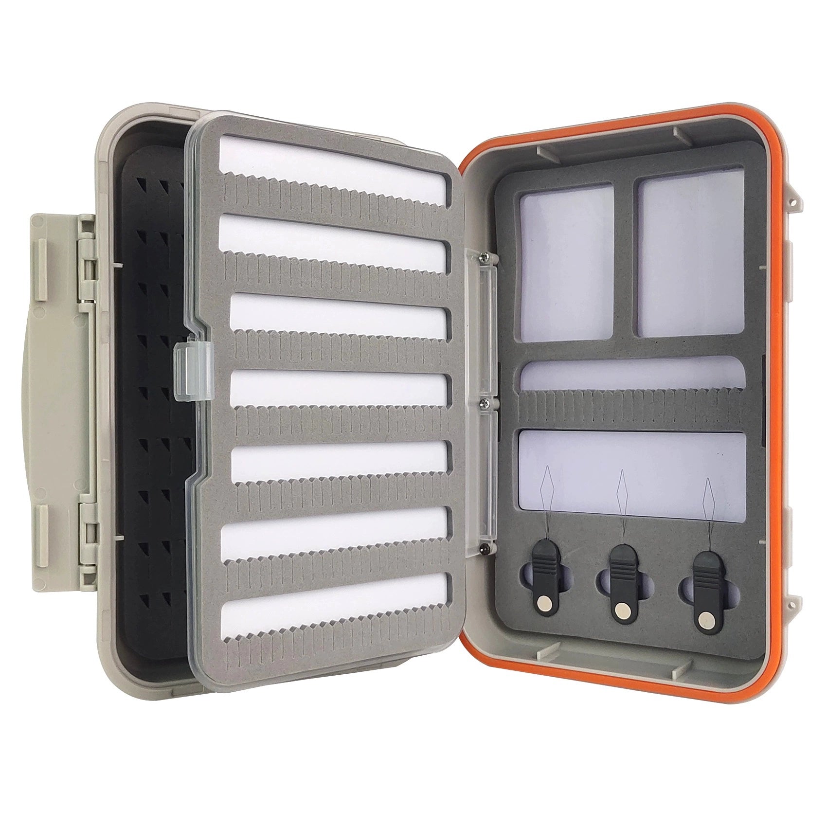 fly box, fly fishing box, bait box, four-layer EVA lining, portable bait box.