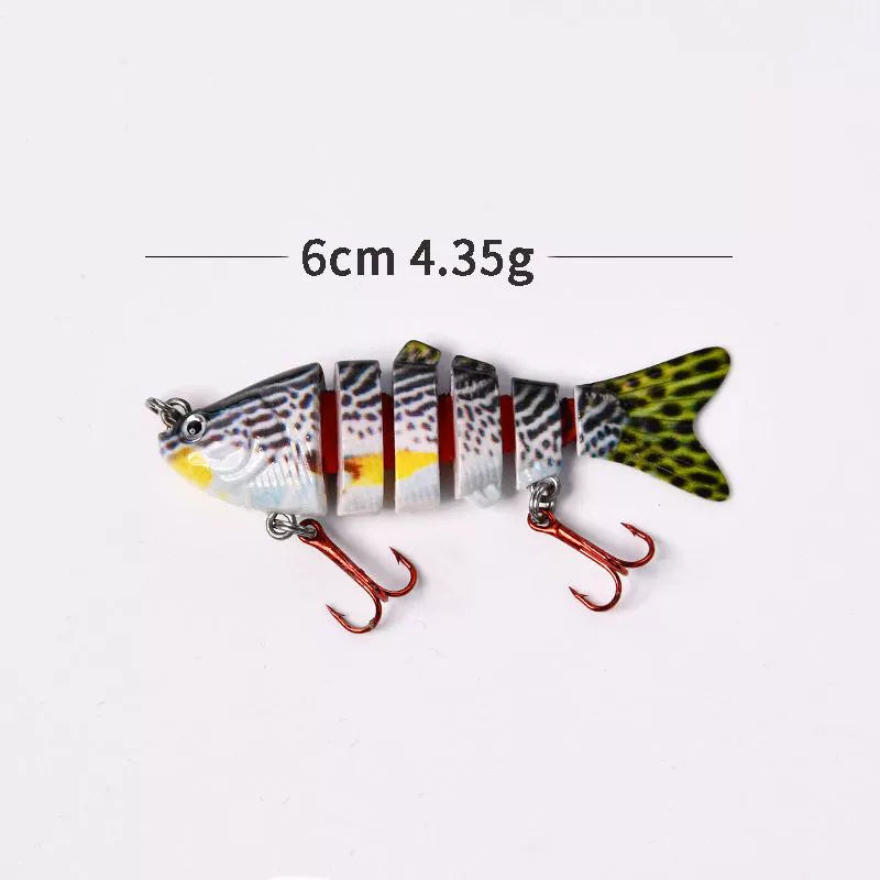 6cm Multi-Joint Micro Lure – 4.5g Slow Sinking Freshwater Bait