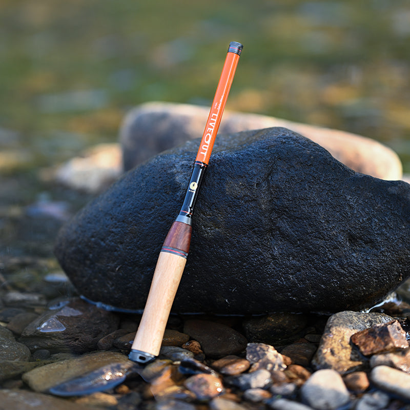 LIVEOUT micro-object fishing rod, ultra-light portable retro mini fishing rod