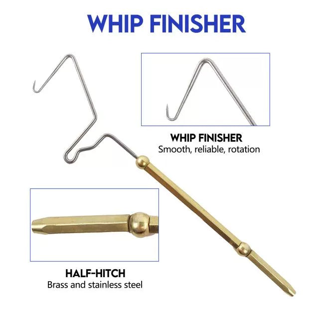 Fly Tying Tool Winding Tool, Ceramic Hole Tying Hook Hair Hook Knot, Threading Tool