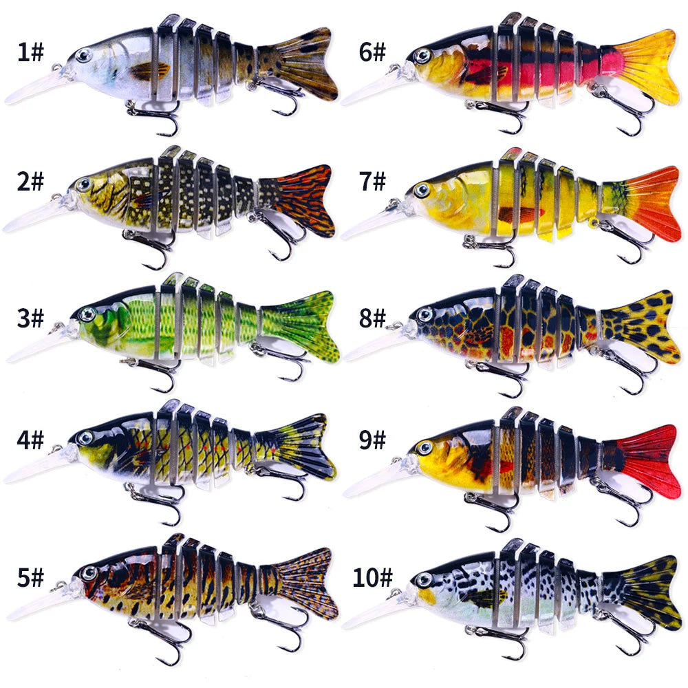 Hengjia fishing gear with tongue board bionic multi-section fish 16 grams Luya bait cast sea fishing bait freshwater bait