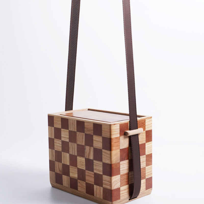 Handmade Golden Phoebe Wood Tanago Tackle Box - Premium Micro Fishing Tool Organizer & Floating Storage Case