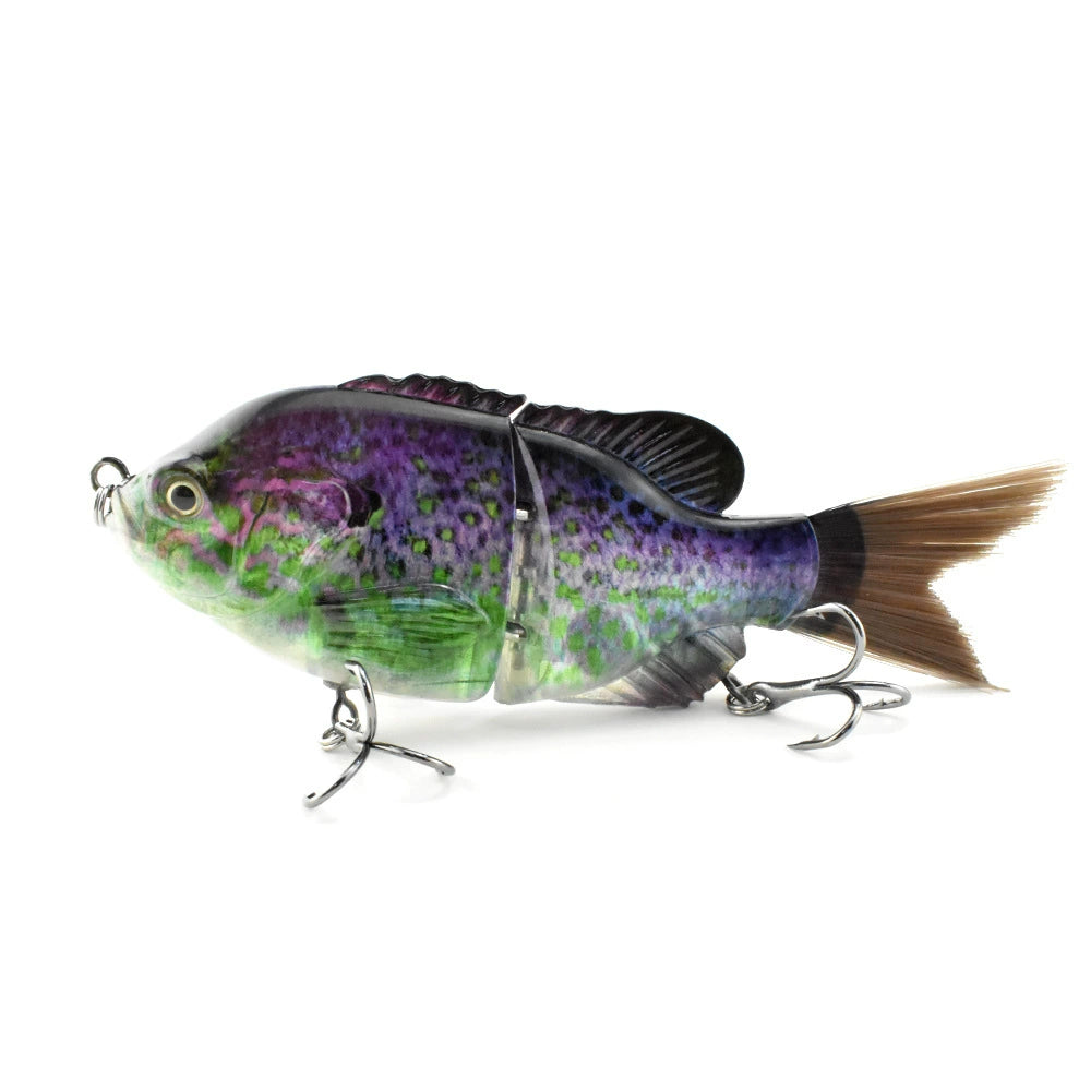 Sunfish Lure bait, 2 knobby fish, built-in noise bait