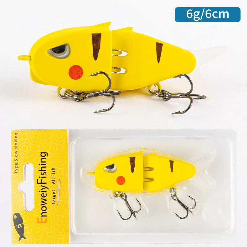 2-Segment Slow Sinking Jointed Fishing Lure – Realistic Pencil Swimbait for Bass & Trout