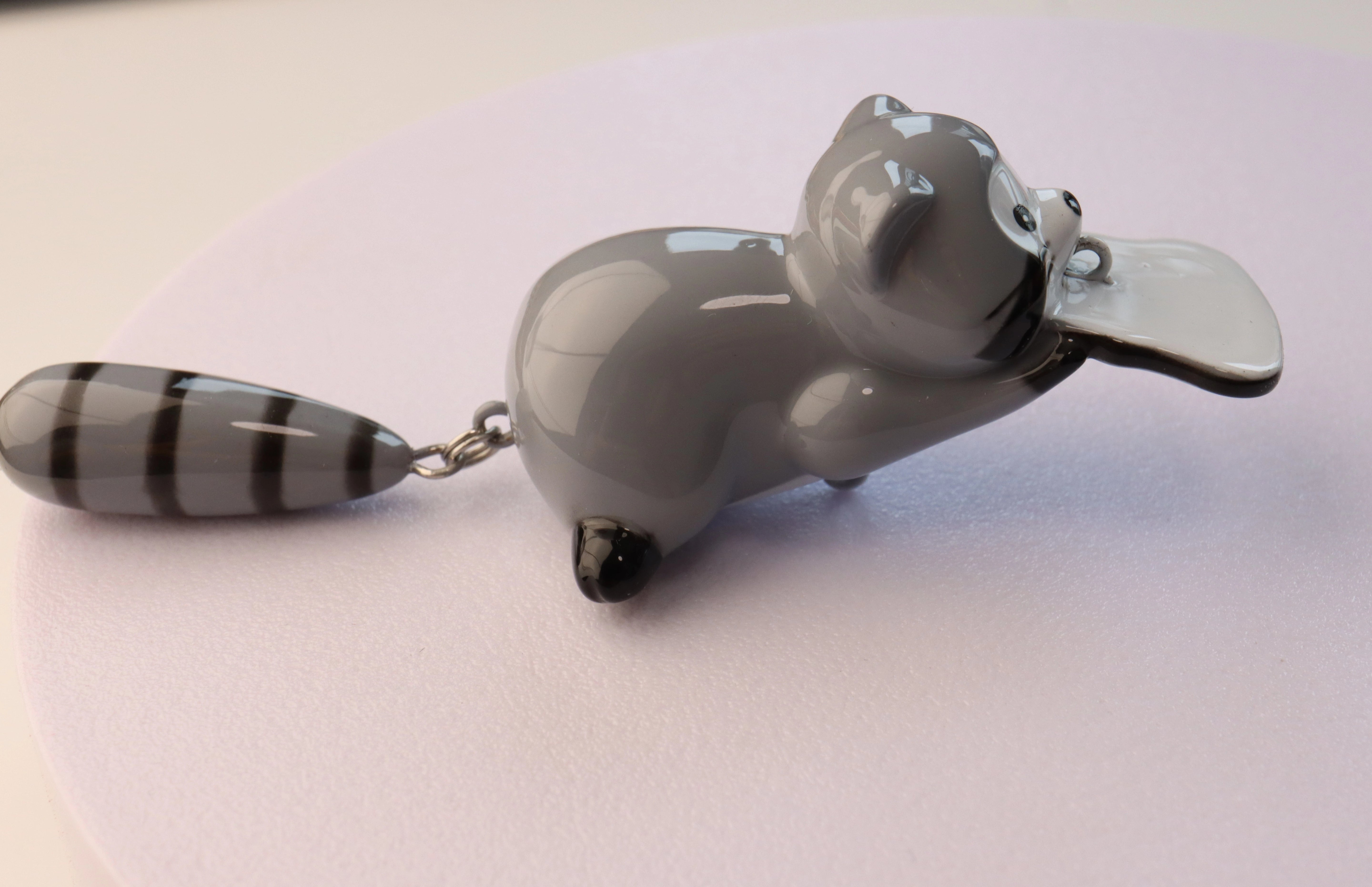 Cute Little Raccoon Hard Bait Mino Fake Bait Key Chain Dual Purpose Fishing Tackle