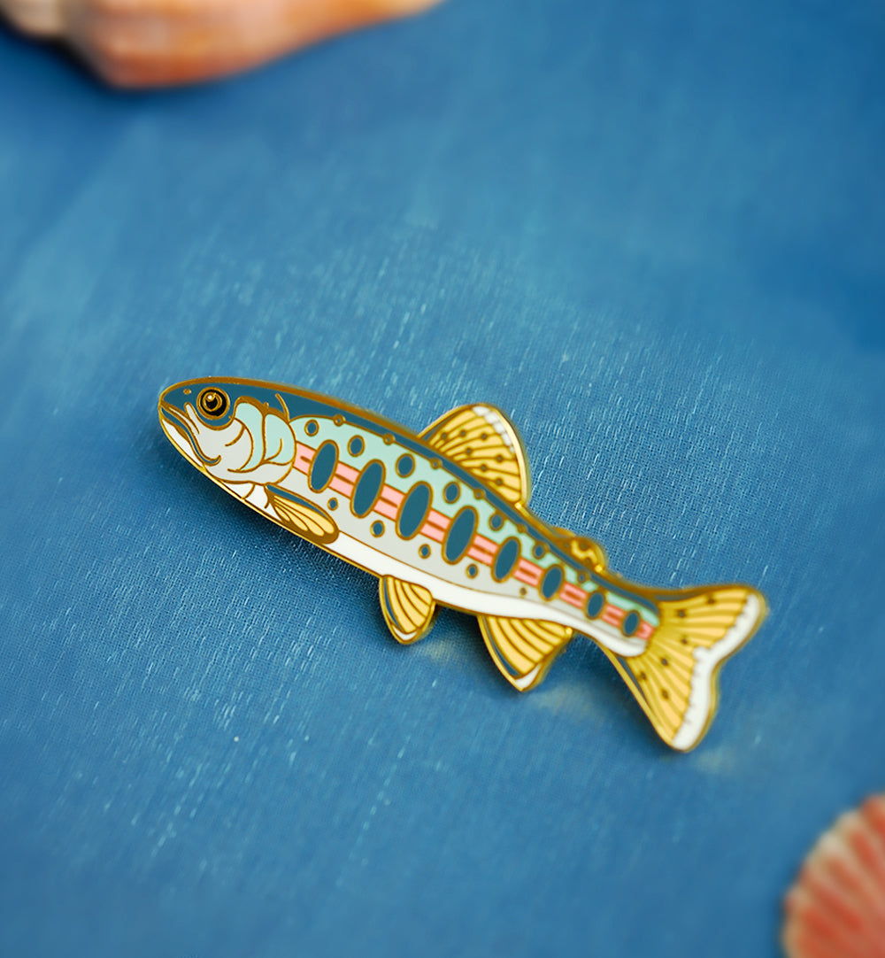 Mountain Trout Metal Badge