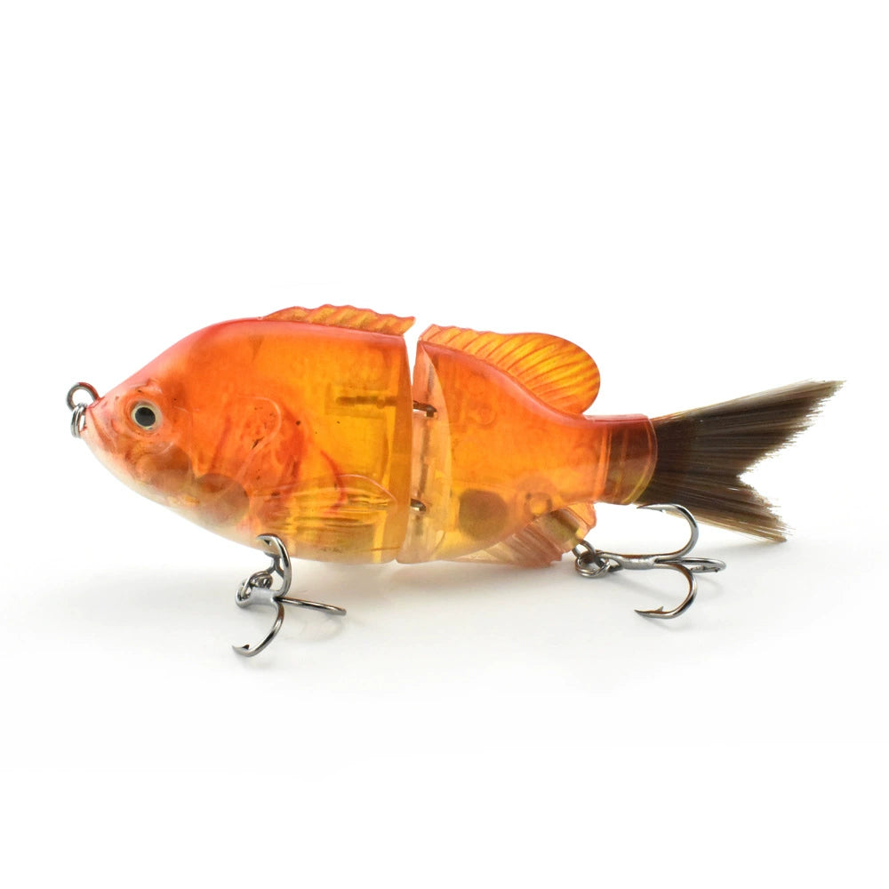 Sunfish Lure bait, 2 knobby fish, built-in noise bait