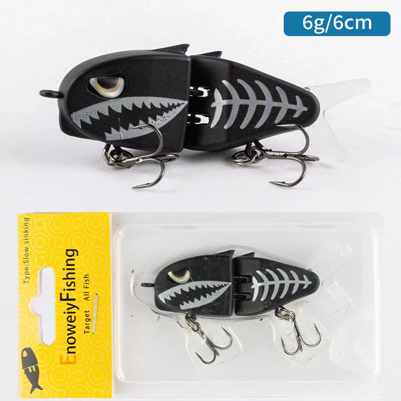 2-Segment Slow Sinking Jointed Fishing Lure – Realistic Pencil Swimbait for Bass & Trout