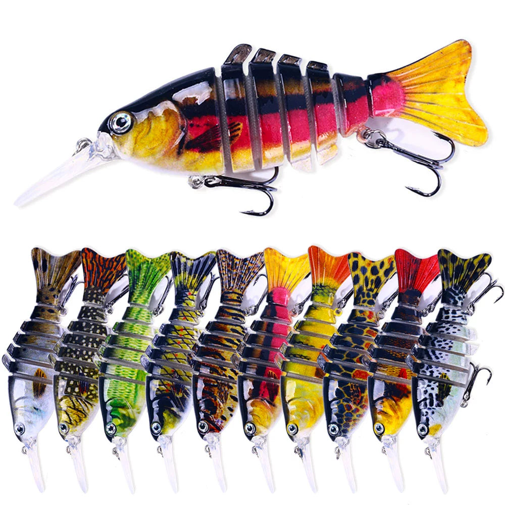 Hengjia fishing gear with tongue board bionic multi-section fish 16 grams Luya bait cast sea fishing bait freshwater bait