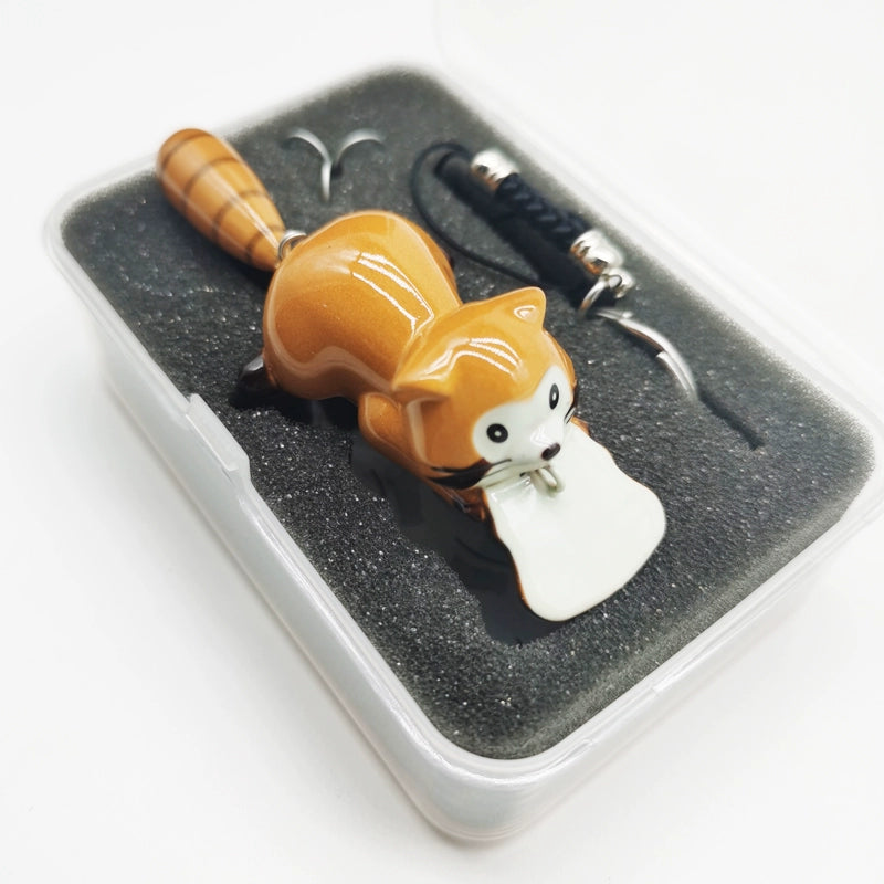 Cute Little Raccoon Hard Bait Mino Fake Bait Key Chain Dual Purpose Fishing Tackle