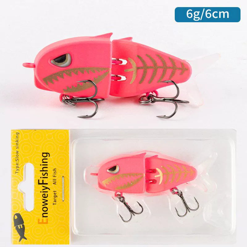 2-Segment Slow Sinking Jointed Fishing Lure – Realistic Pencil Swimbait for Bass & Trout