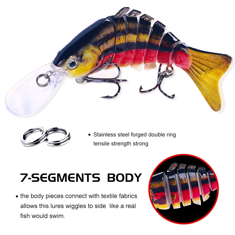 Hengjia fishing gear with tongue board bionic multi-section fish 16 grams Luya bait cast sea fishing bait freshwater bait