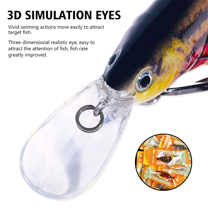 Hengjia fishing gear with tongue board bionic multi-section fish 16 grams Luya bait cast sea fishing bait freshwater bait