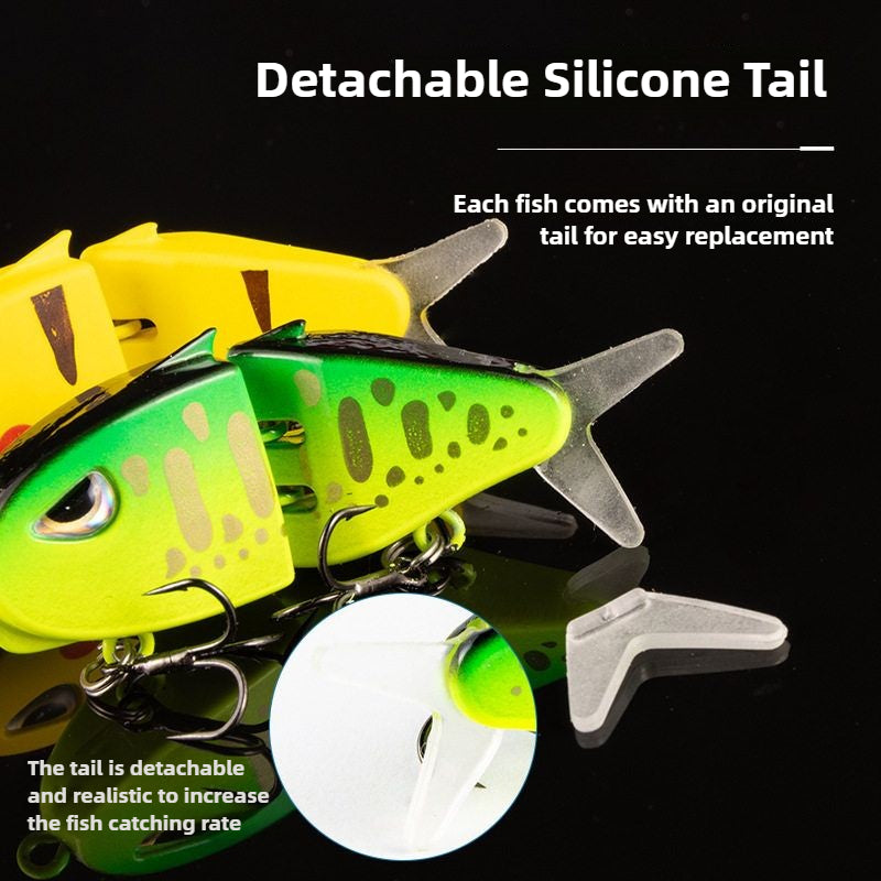 2-Segment Slow Sinking Jointed Fishing Lure – Realistic Pencil Swimbait for Bass & Trout