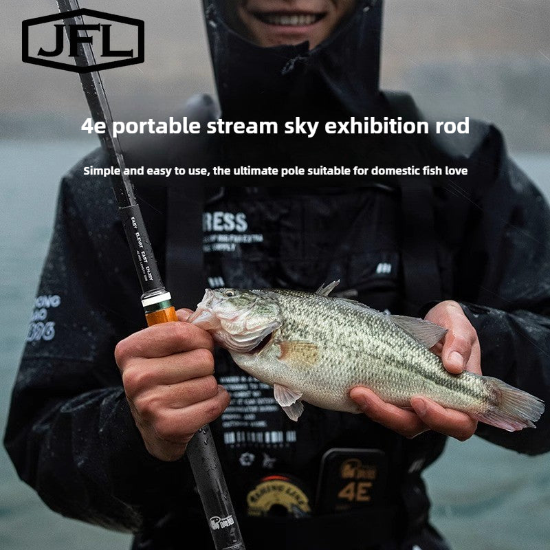 4E Tenkara Pole, Outdoor, Lightweight, Portable, Short Section, Stream, Tenkara Pole