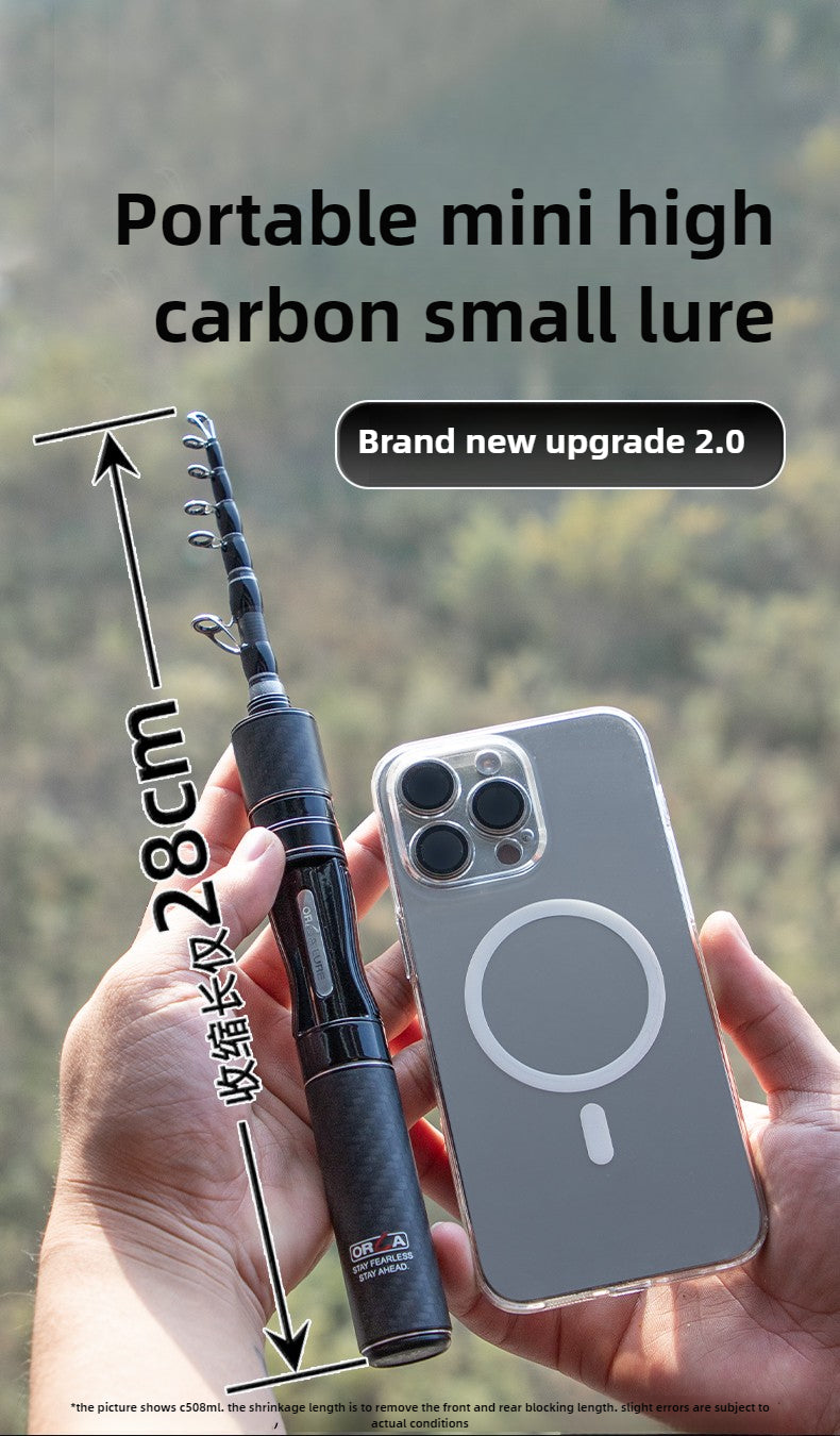 Ultra-short mini telescopic lure rod set ML portable rod