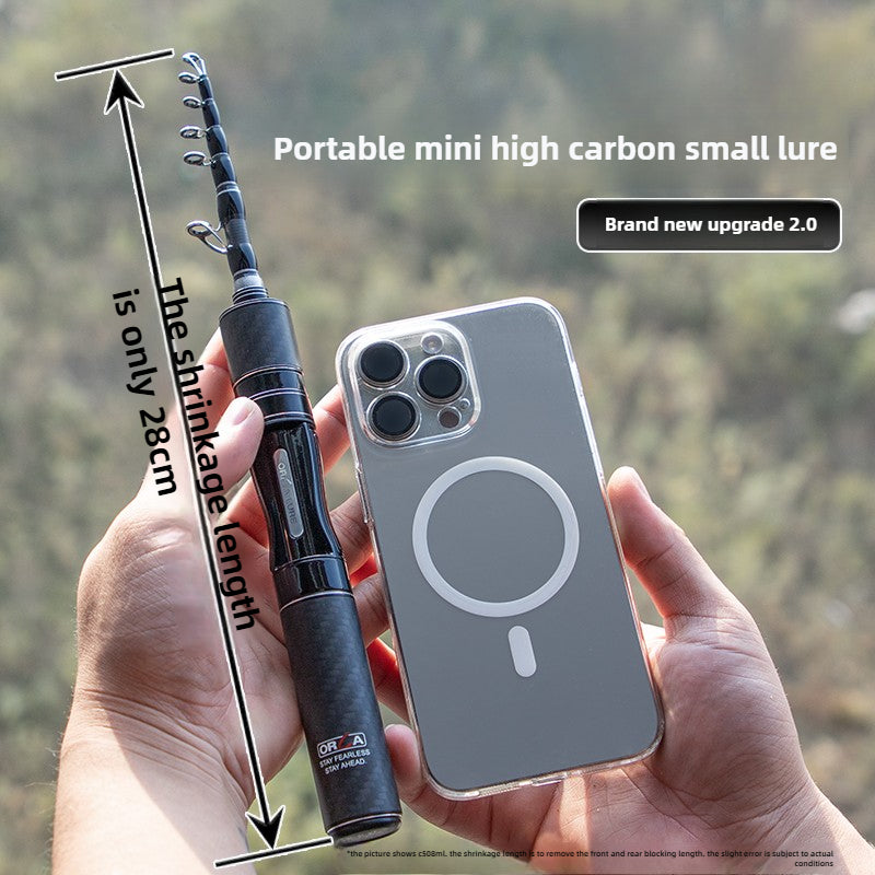 Ultra-short mini telescopic lure rod set ML portable rod