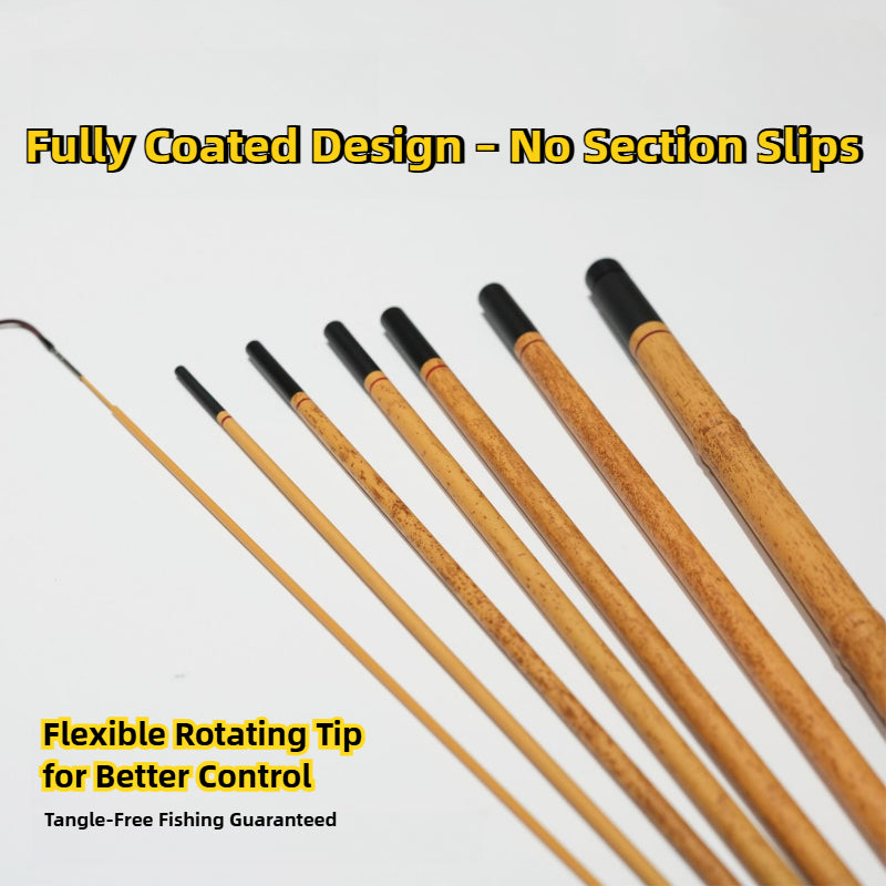 Bamboo-Style Micro Fishing Rod – Portable Stream Pole for Small Fish