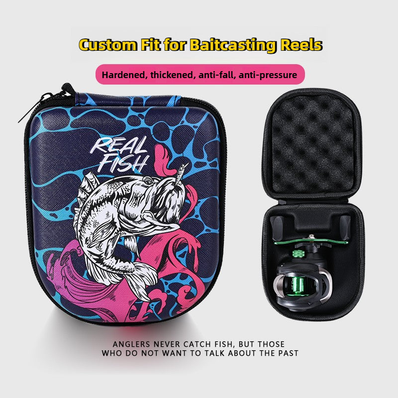 Hard Shell Baitcasting Reel Bag – Protective Storage Case for Water Drop Wheels