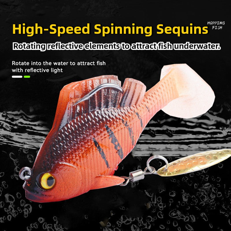 Long-Cast Soft Lure with Hidden Hook – Anti-Snag T-Tail Swimbait