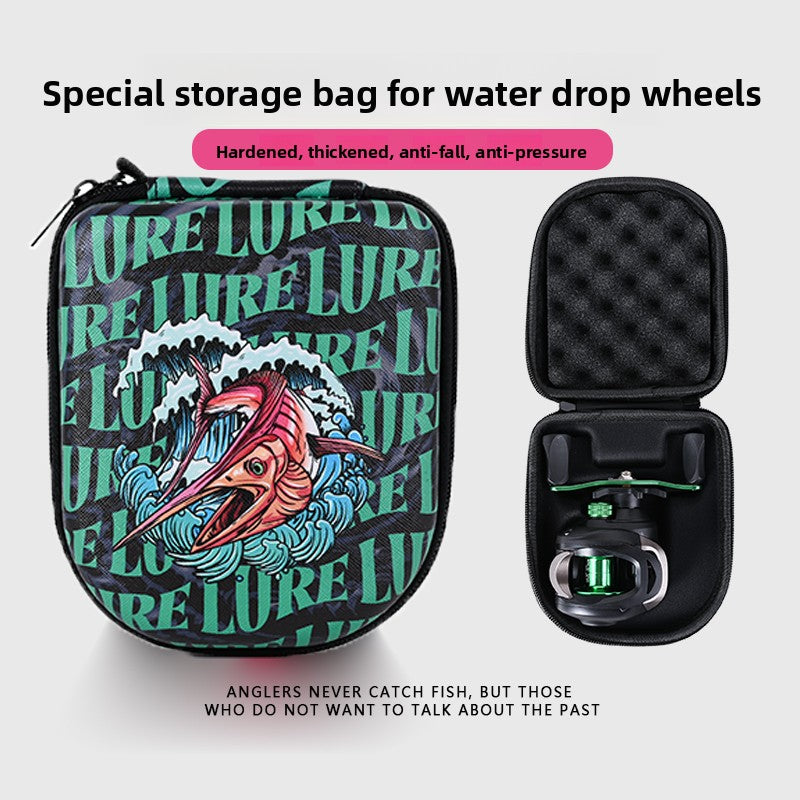 Hard Shell Baitcasting Reel Bag – Protective Storage Case for Water Drop Wheels