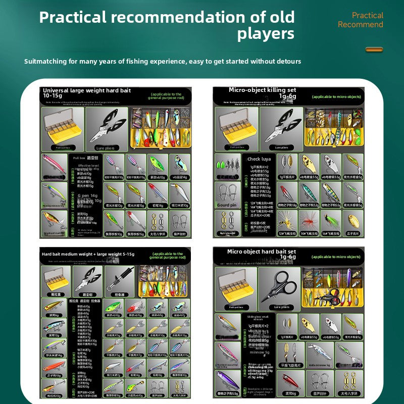 Lure Fishing bait novice set, a full set of hard bait equipment