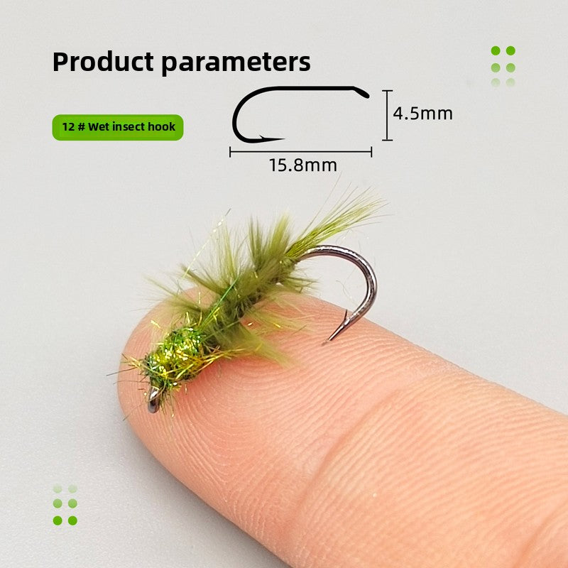 Damselfly fly fishing Luya fly hook insect bait, red-eyed trout horse mouth milk warp