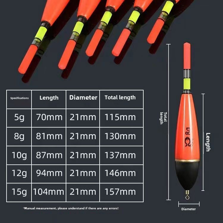Far cast luminous float, super bright rock fishing luminous float, sea rod slider float, bold and eye-catching large object float, water drop fish float