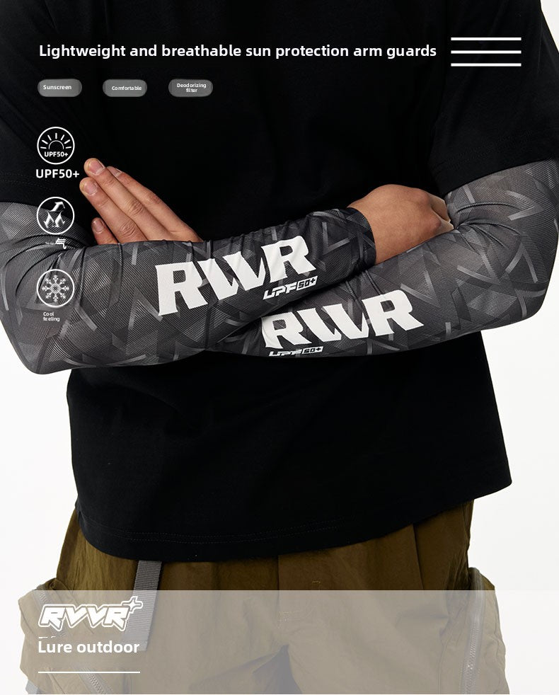 Outdoor Ice Silk Sunscreen Sleeves Men's Summer UV Protection Sleeves Cycling Luya Ice Sleeve Arm Bands Thin
