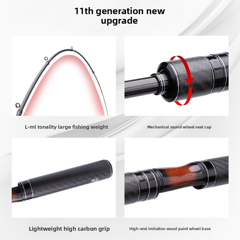 Ultra-short mini telescopic lure rod set ML portable rod