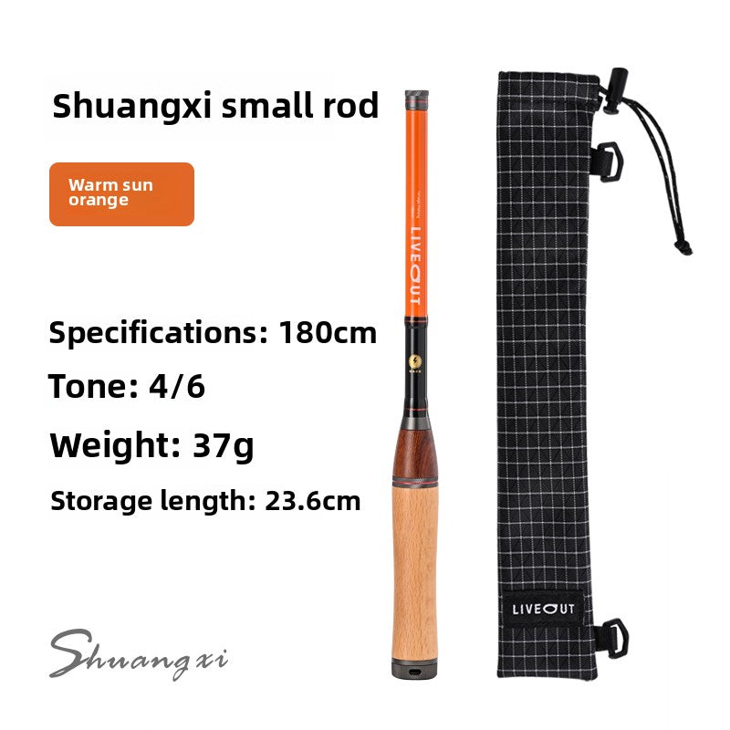 LIVEOUT micro-object fishing rod, ultra-light portable retro mini fishing rod