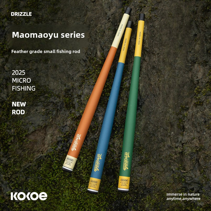 Kokoe Drizzle Micro Fishing Rod, Portable Mini Short Section Stream, Hand Rod