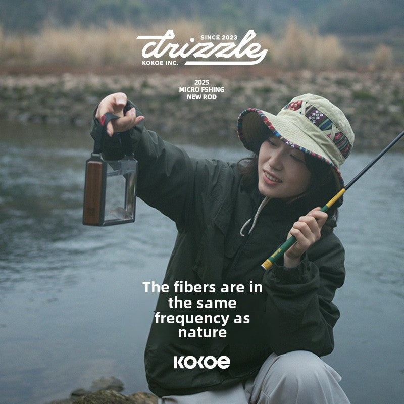 Kokoe Drizzle Micro Fishing Rod, Portable Mini Short Section Stream, Hand Rod