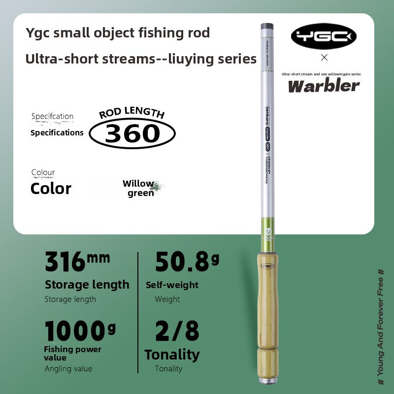 Mini Ultralight Stream Fishing Rod – Willow Warbler by YGC | Micro & Crucian Carp Ready