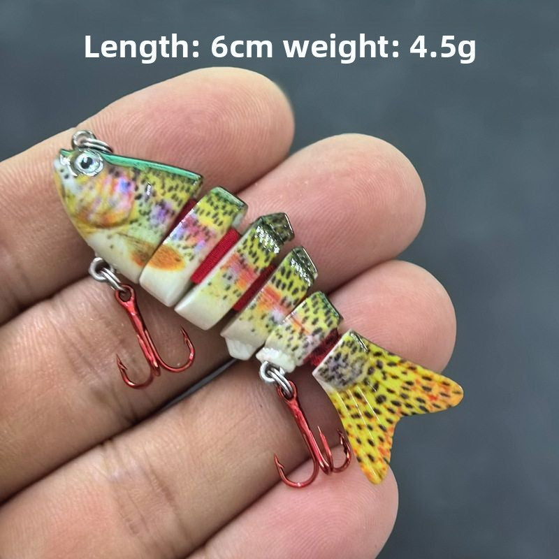 6cm Multi-Joint Micro Lure – 4.5g Slow Sinking Freshwater Bait