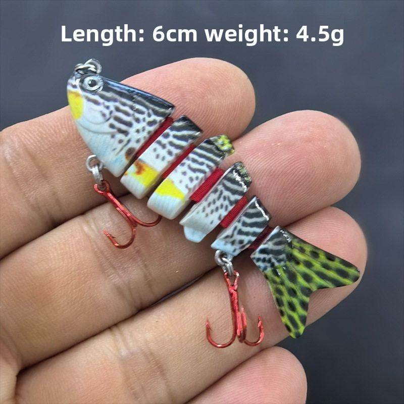 6cm Multi-Joint Micro Lure – 4.5g Slow Sinking Freshwater Bait