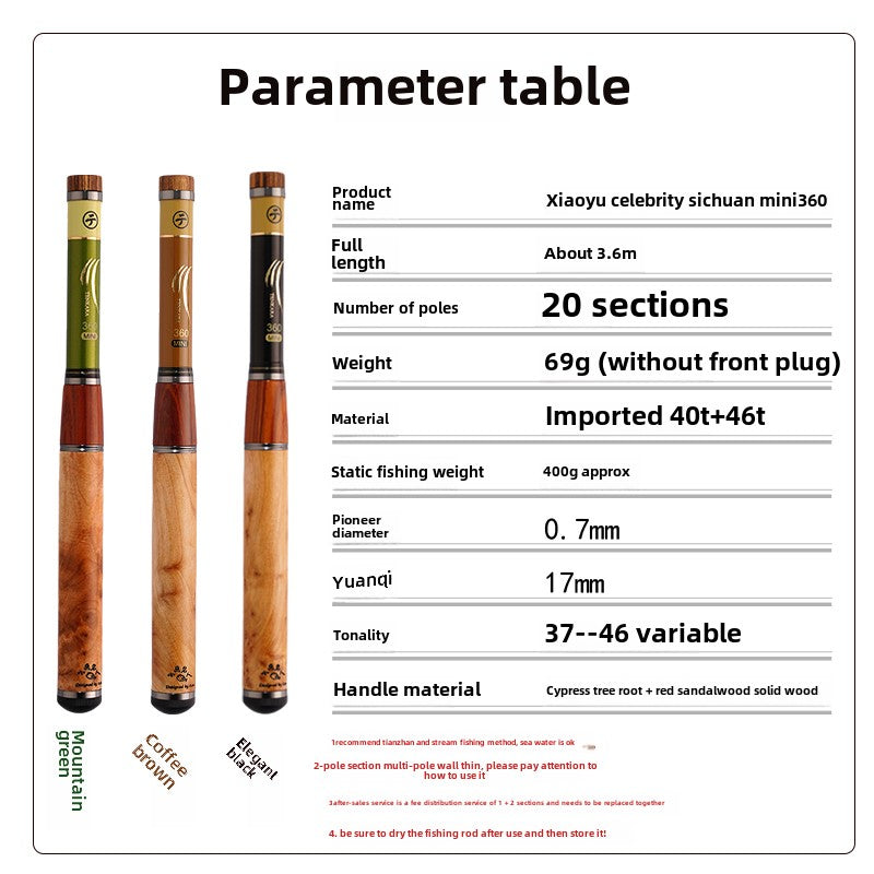 Mini Ultralight Tenkara Stream Rod – Portable Collapsible Design
