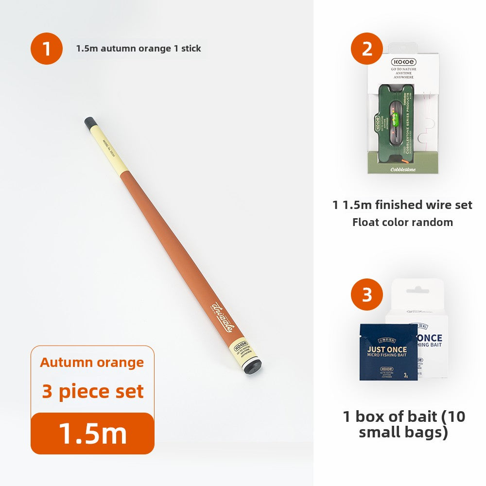 Kokoe Drizzle Micro Fishing Rod, Portable Mini Short Section Stream, Hand Rod